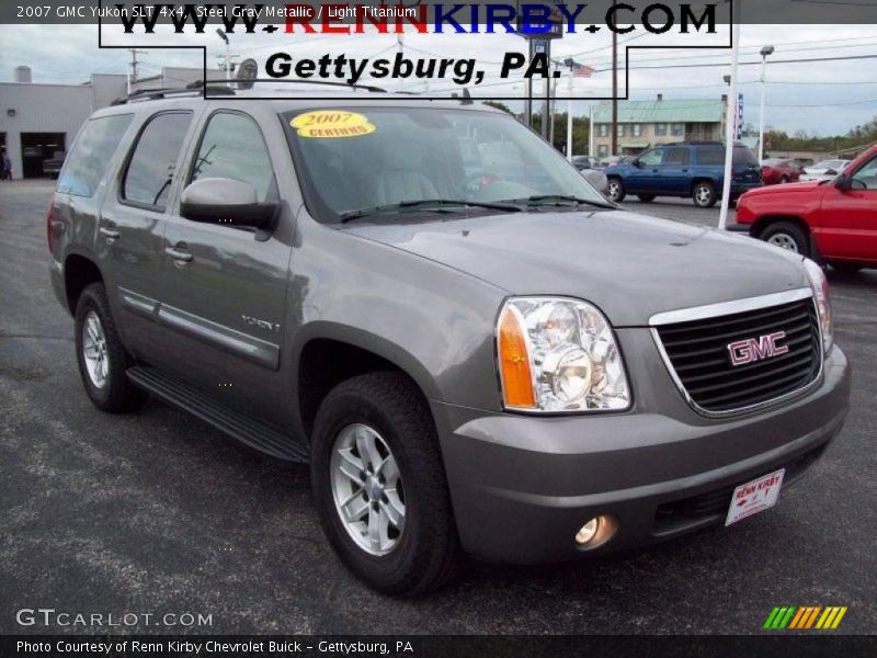 Steel Gray Metallic / Light Titanium 2007 GMC Yukon SLT 4x4