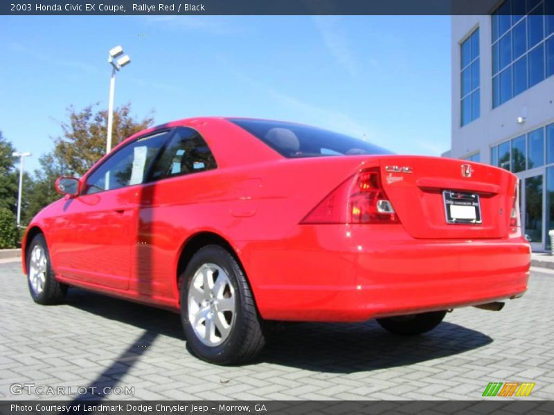 Rallye Red / Black 2003 Honda Civic EX Coupe