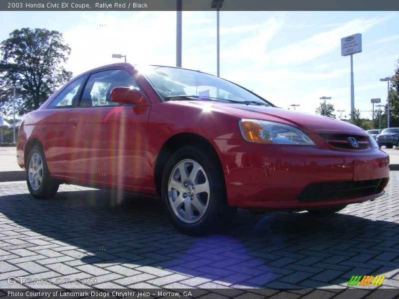 Rallye Red / Black 2003 Honda Civic EX Coupe