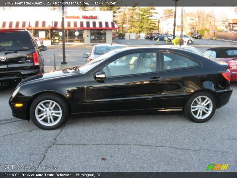 Black / Oyster 2002 Mercedes-Benz C 230 Kompressor Coupe