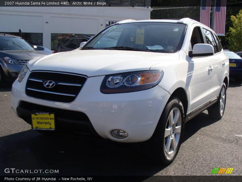 Arctic White / Beige 2007 Hyundai Santa Fe Limited 4WD