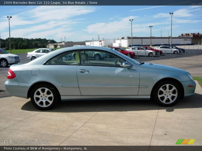 Ice Blue Metallic / Stone 2004 Mercedes-Benz CLK 320 Coupe