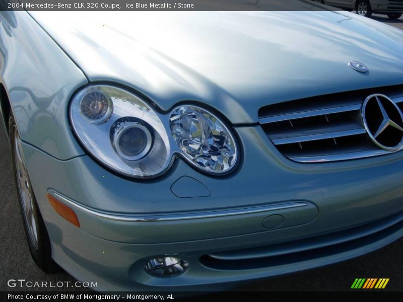 Ice Blue Metallic / Stone 2004 Mercedes-Benz CLK 320 Coupe