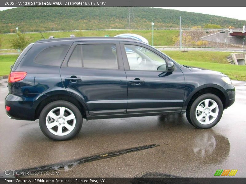 Deepwater Blue / Gray 2009 Hyundai Santa Fe SE 4WD