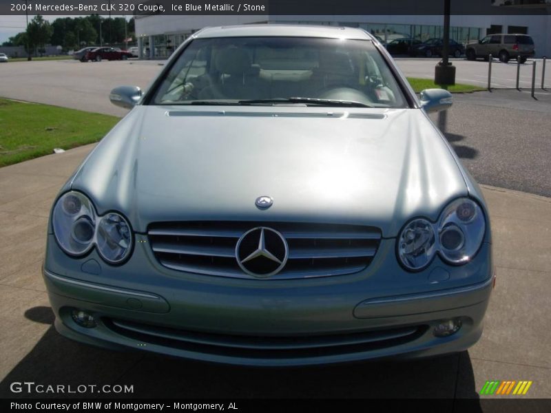 Ice Blue Metallic / Stone 2004 Mercedes-Benz CLK 320 Coupe