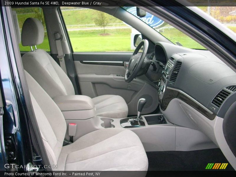 Deepwater Blue / Gray 2009 Hyundai Santa Fe SE 4WD