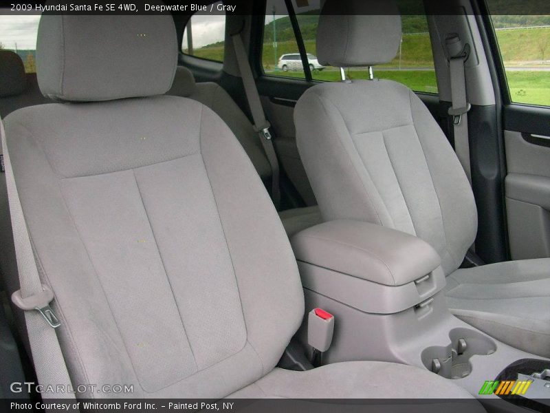Deepwater Blue / Gray 2009 Hyundai Santa Fe SE 4WD