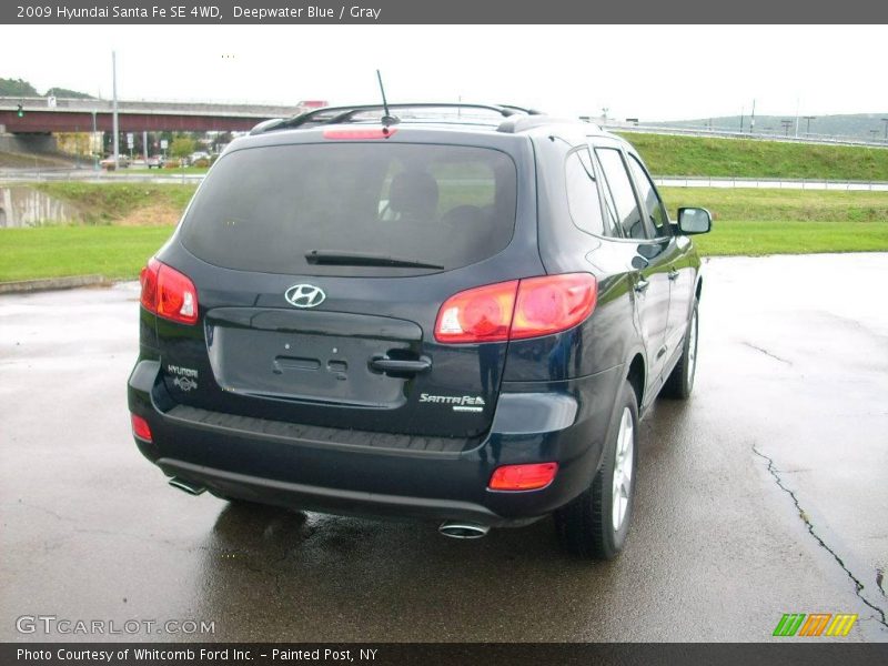 Deepwater Blue / Gray 2009 Hyundai Santa Fe SE 4WD