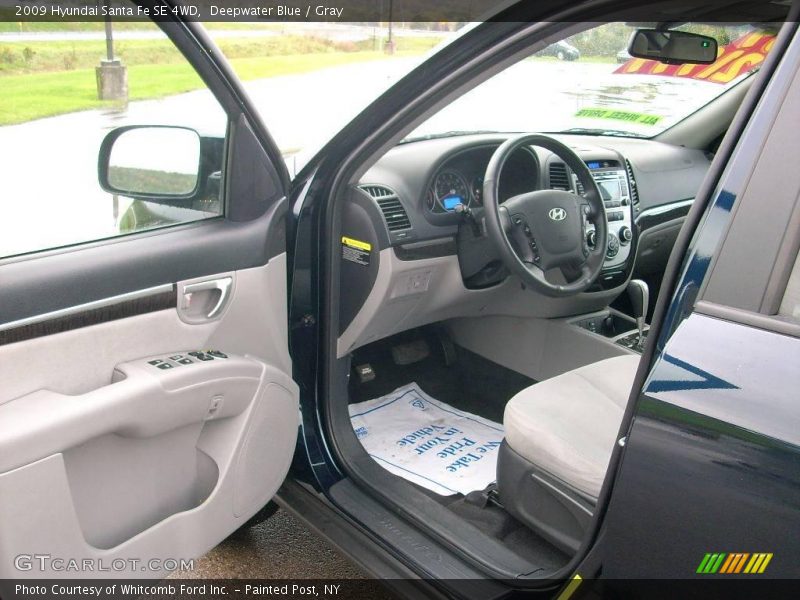 Deepwater Blue / Gray 2009 Hyundai Santa Fe SE 4WD