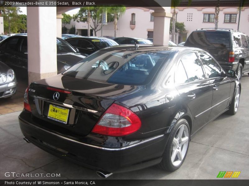 Black / Black 2009 Mercedes-Benz E 350 Sedan