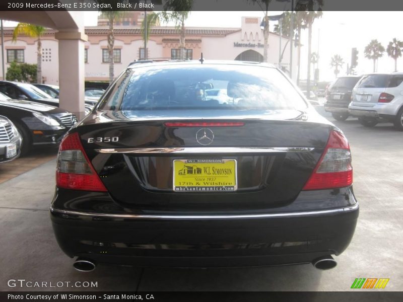 Black / Black 2009 Mercedes-Benz E 350 Sedan