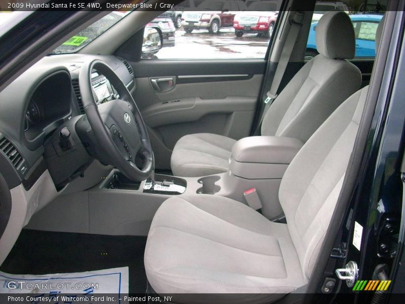 Deepwater Blue / Gray 2009 Hyundai Santa Fe SE 4WD