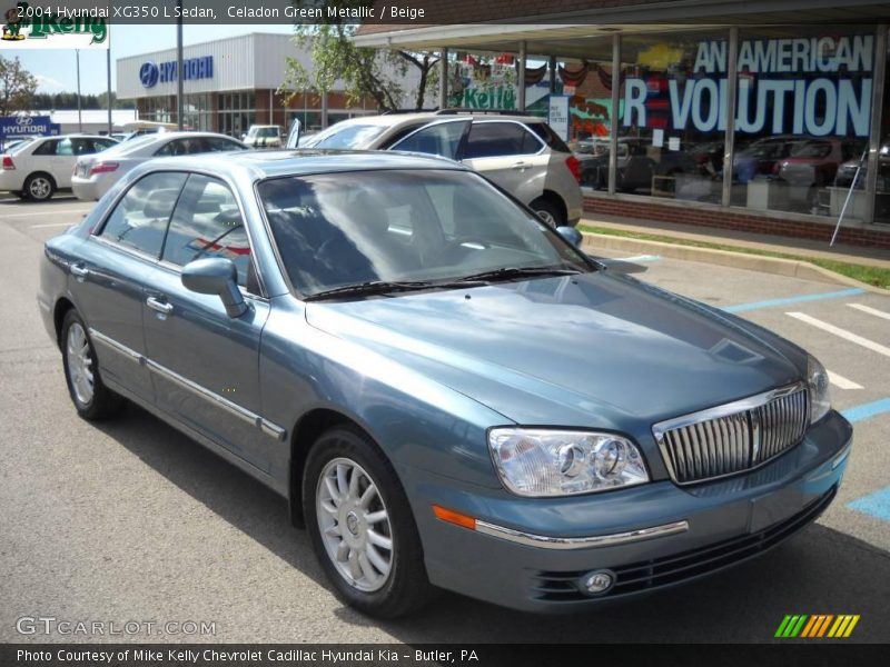 Celadon Green Metallic / Beige 2004 Hyundai XG350 L Sedan