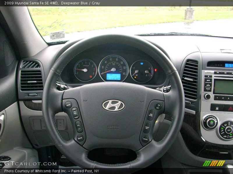 Deepwater Blue / Gray 2009 Hyundai Santa Fe SE 4WD