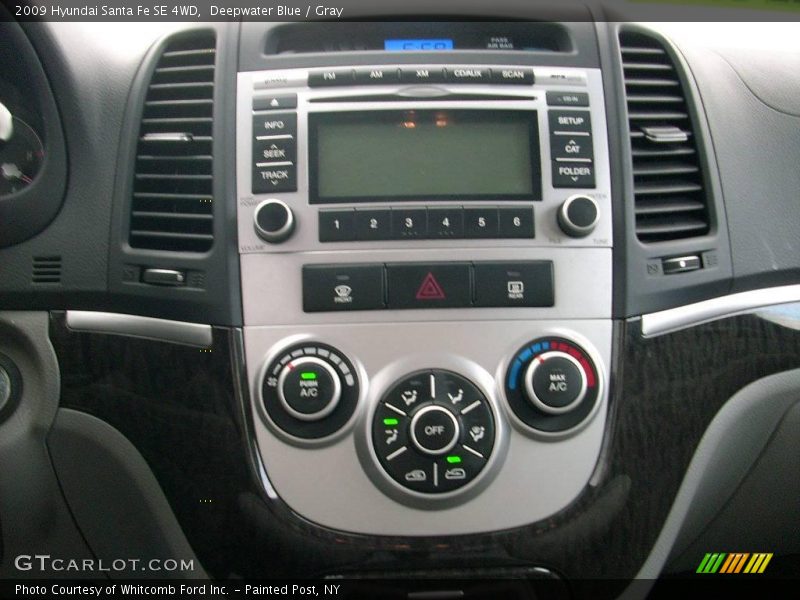 Deepwater Blue / Gray 2009 Hyundai Santa Fe SE 4WD