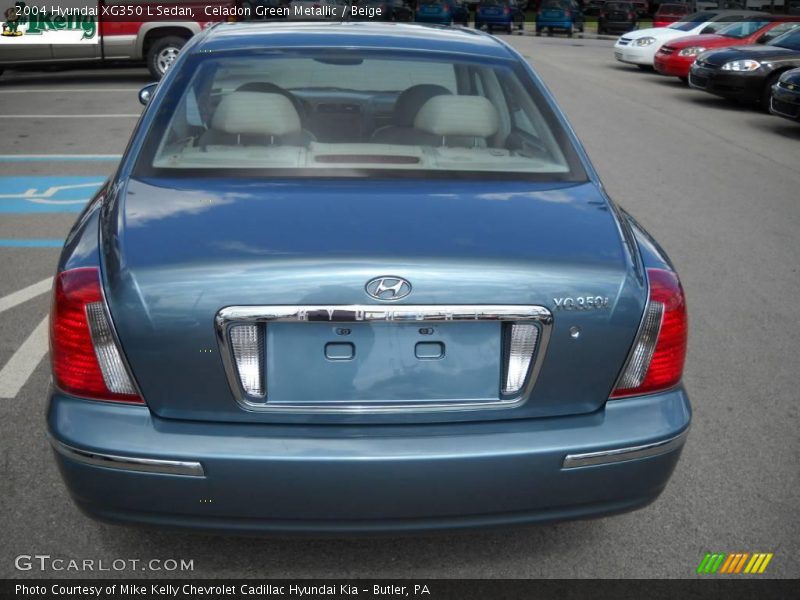 Celadon Green Metallic / Beige 2004 Hyundai XG350 L Sedan