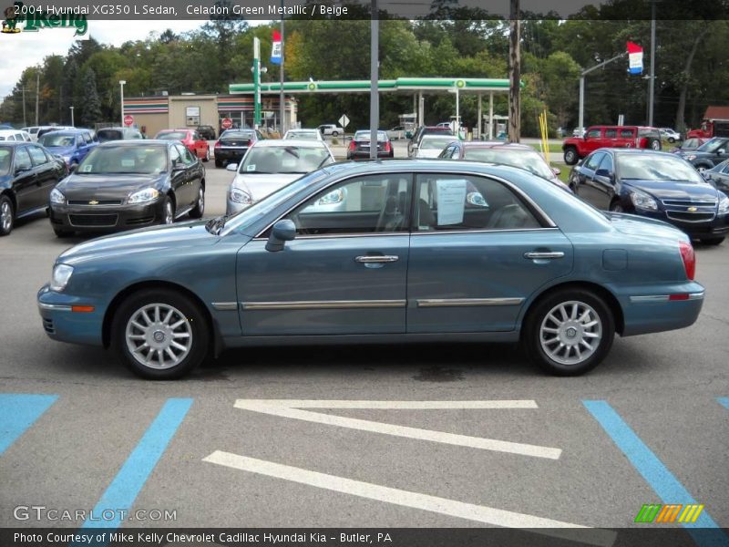 Celadon Green Metallic / Beige 2004 Hyundai XG350 L Sedan