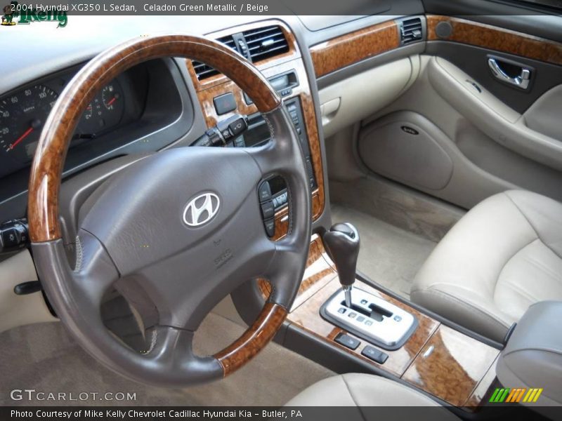 Celadon Green Metallic / Beige 2004 Hyundai XG350 L Sedan