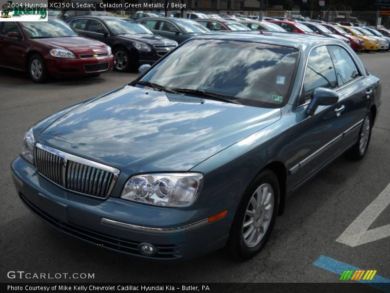 Celadon Green Metallic / Beige 2004 Hyundai XG350 L Sedan