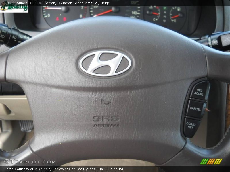 Celadon Green Metallic / Beige 2004 Hyundai XG350 L Sedan