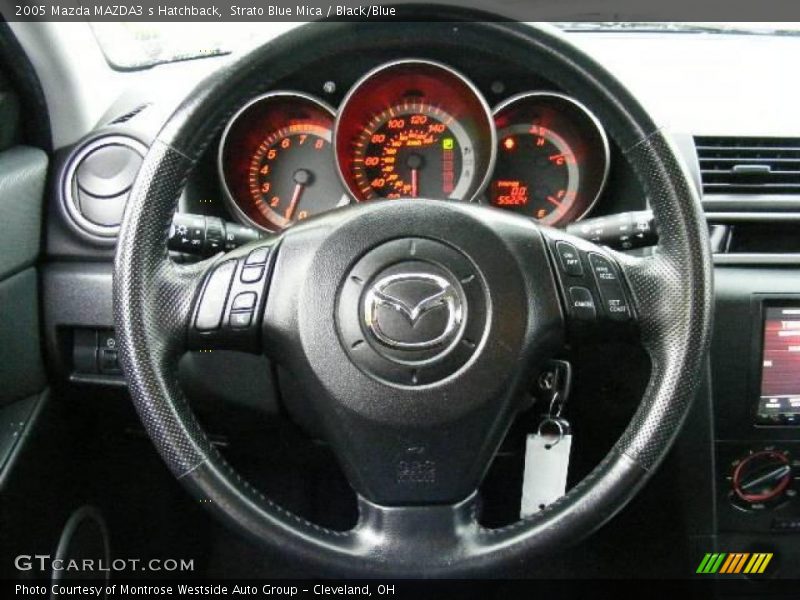 Strato Blue Mica / Black/Blue 2005 Mazda MAZDA3 s Hatchback