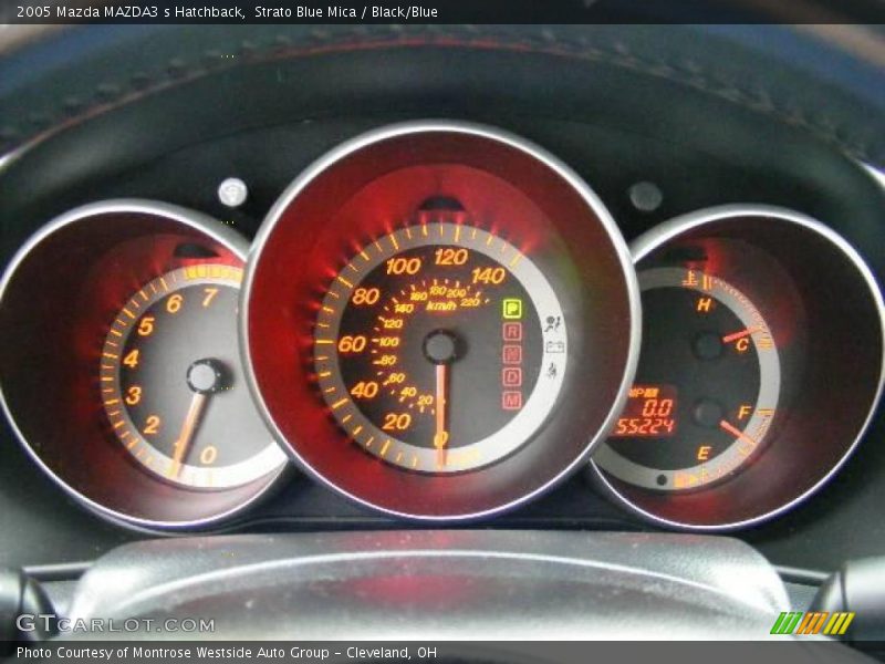 Strato Blue Mica / Black/Blue 2005 Mazda MAZDA3 s Hatchback