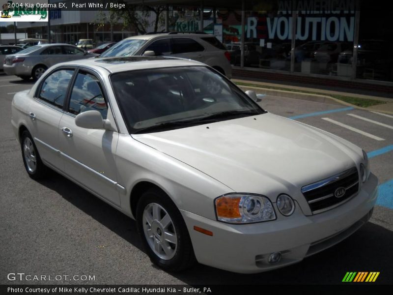 Pearl White / Beige 2004 Kia Optima EX