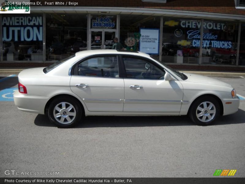Pearl White / Beige 2004 Kia Optima EX
