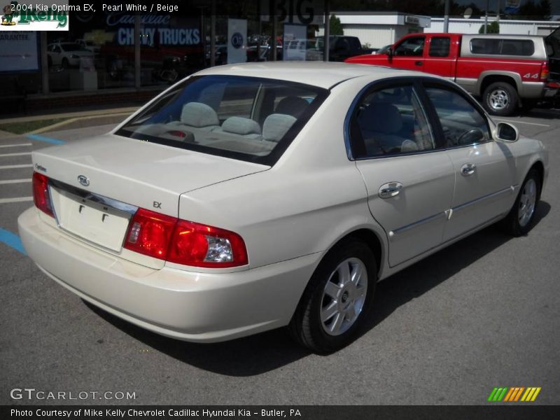 Pearl White / Beige 2004 Kia Optima EX