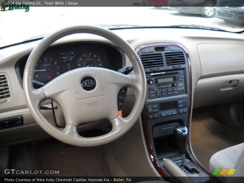 Pearl White / Beige 2004 Kia Optima EX