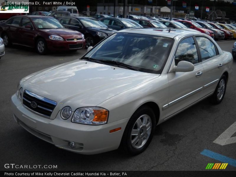 Pearl White / Beige 2004 Kia Optima EX