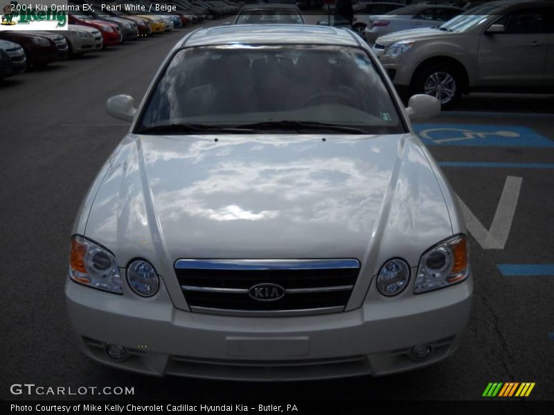 Pearl White / Beige 2004 Kia Optima EX