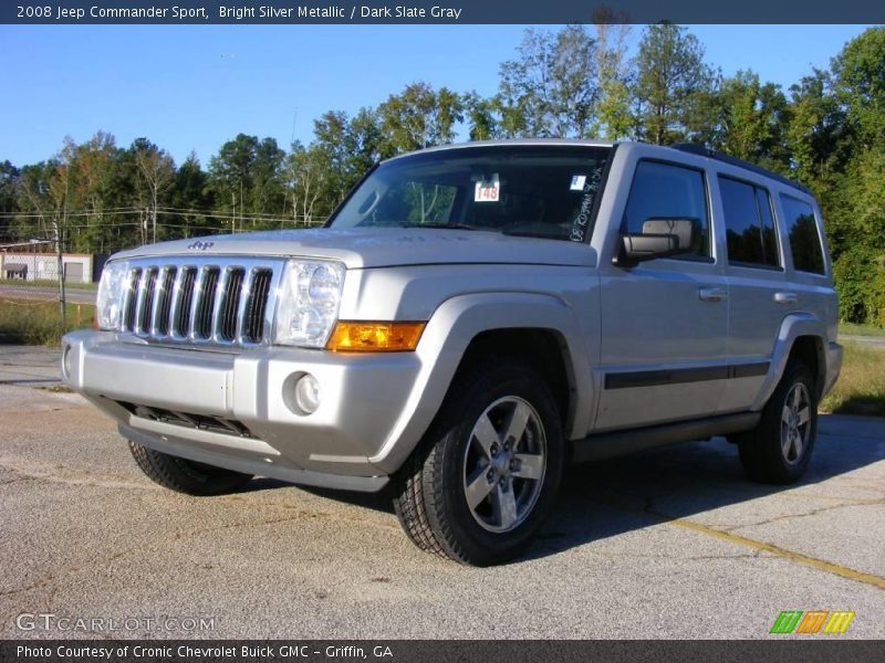 Bright Silver Metallic / Dark Slate Gray 2008 Jeep Commander Sport