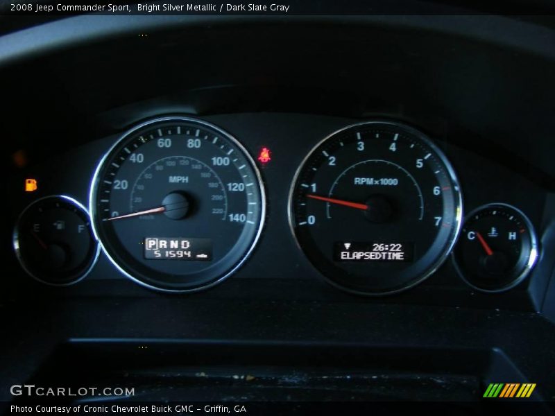 Bright Silver Metallic / Dark Slate Gray 2008 Jeep Commander Sport