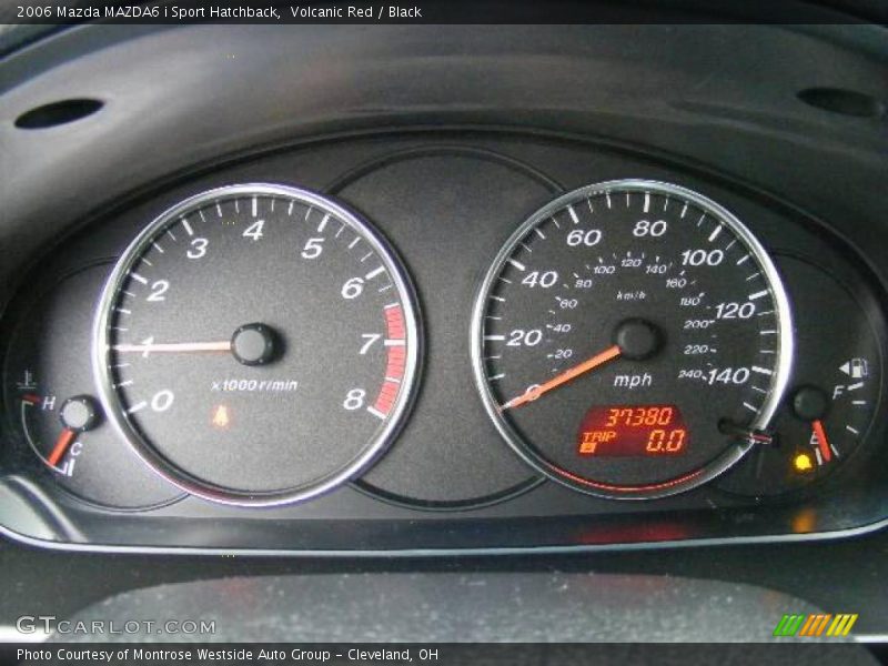Volcanic Red / Black 2006 Mazda MAZDA6 i Sport Hatchback