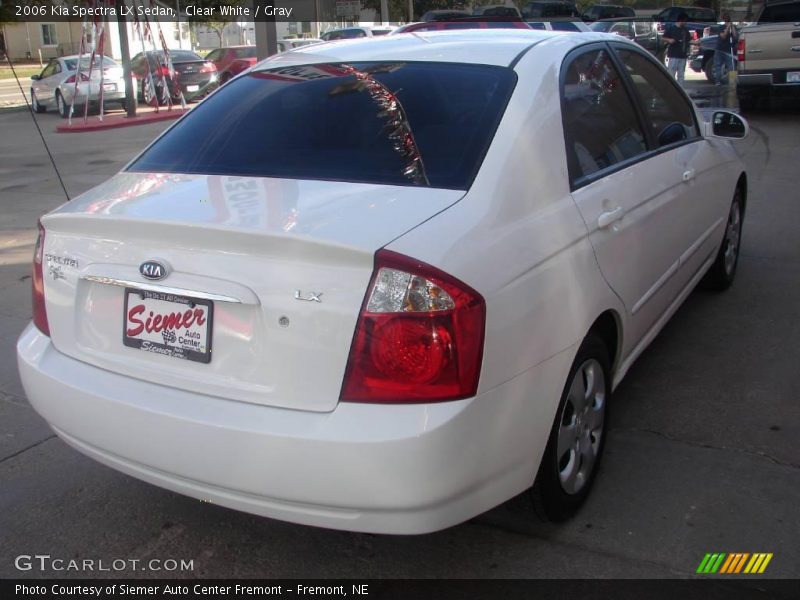 Clear White / Gray 2006 Kia Spectra LX Sedan
