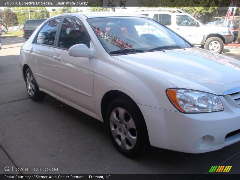 Clear White / Gray 2006 Kia Spectra LX Sedan