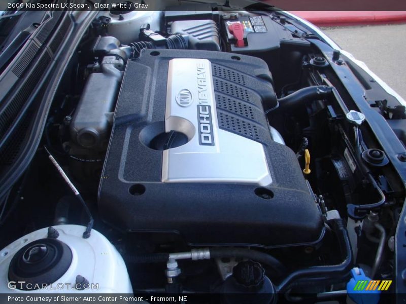 Clear White / Gray 2006 Kia Spectra LX Sedan