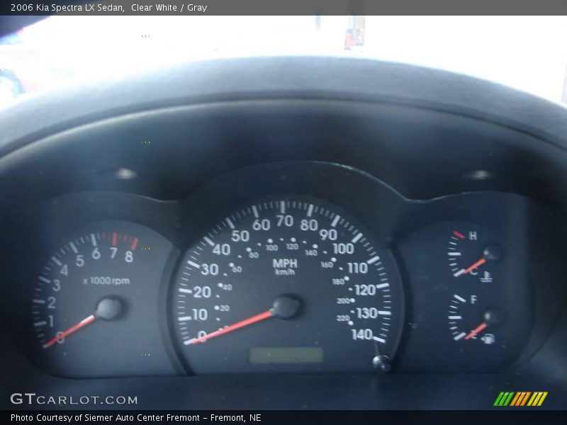 Clear White / Gray 2006 Kia Spectra LX Sedan