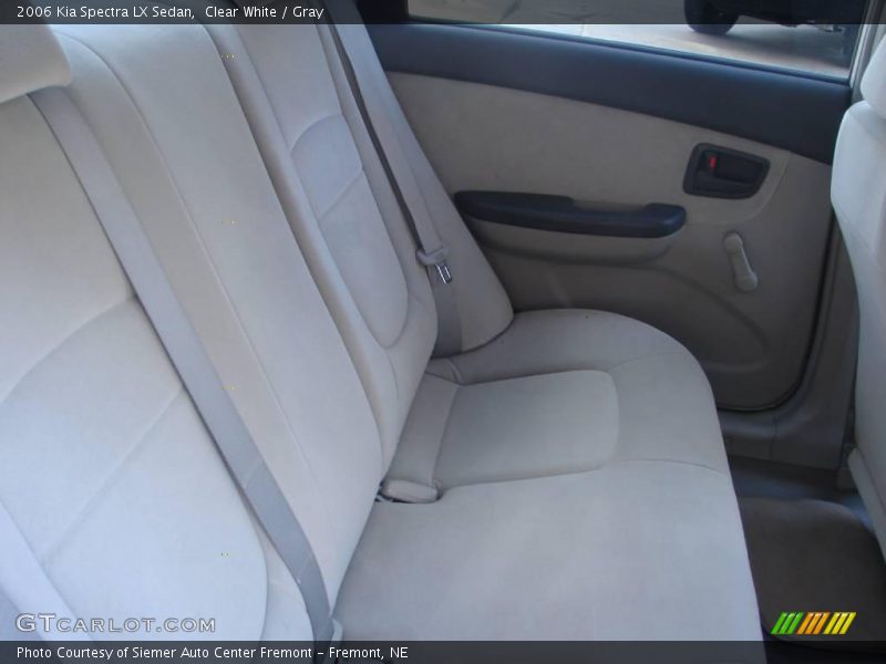 Clear White / Gray 2006 Kia Spectra LX Sedan