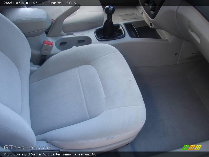 Clear White / Gray 2006 Kia Spectra LX Sedan