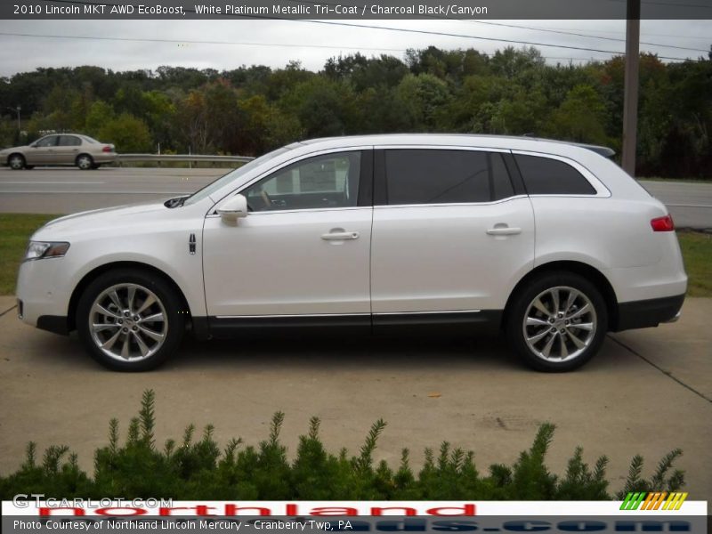 White Platinum Metallic Tri-Coat / Charcoal Black/Canyon 2010 Lincoln MKT AWD EcoBoost
