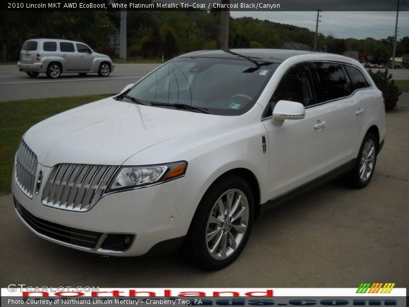 White Platinum Metallic Tri-Coat / Charcoal Black/Canyon 2010 Lincoln MKT AWD EcoBoost