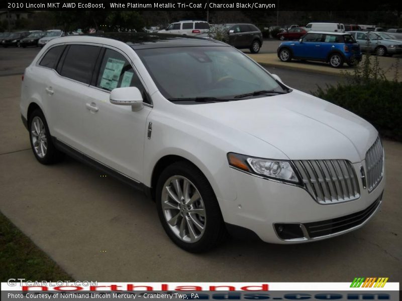 White Platinum Metallic Tri-Coat / Charcoal Black/Canyon 2010 Lincoln MKT AWD EcoBoost