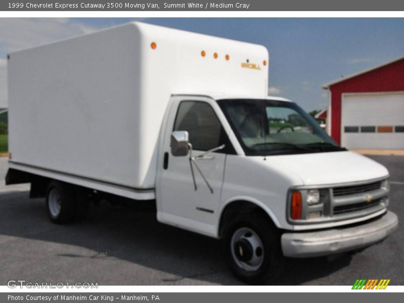 Summit White / Medium Gray 1999 Chevrolet Express Cutaway 3500 Moving Van