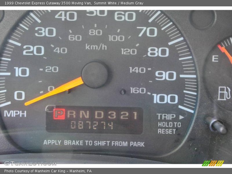 Summit White / Medium Gray 1999 Chevrolet Express Cutaway 3500 Moving Van