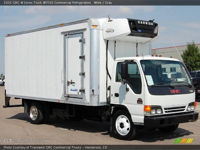 White / Gray 2003 GMC W Series Truck W5500 Commercial Refrigeration