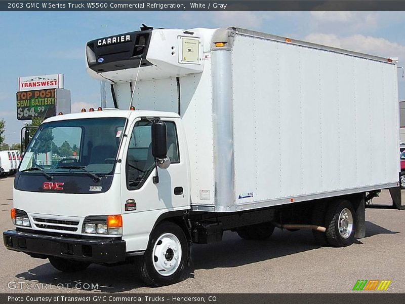 White / Gray 2003 GMC W Series Truck W5500 Commercial Refrigeration
