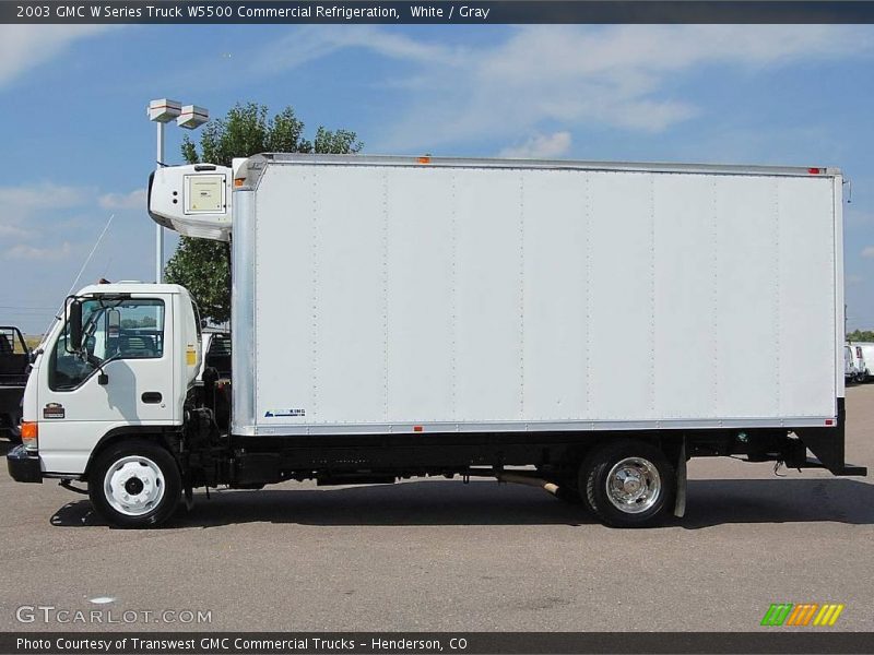 White / Gray 2003 GMC W Series Truck W5500 Commercial Refrigeration