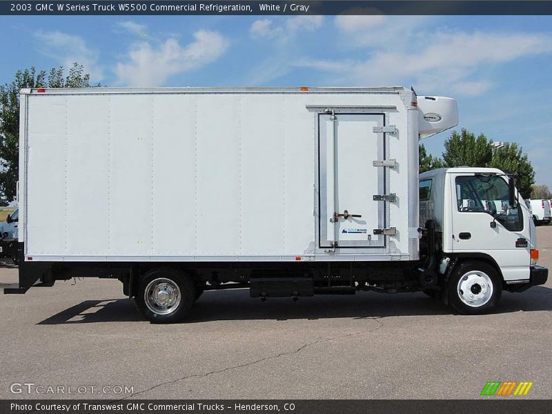 White / Gray 2003 GMC W Series Truck W5500 Commercial Refrigeration